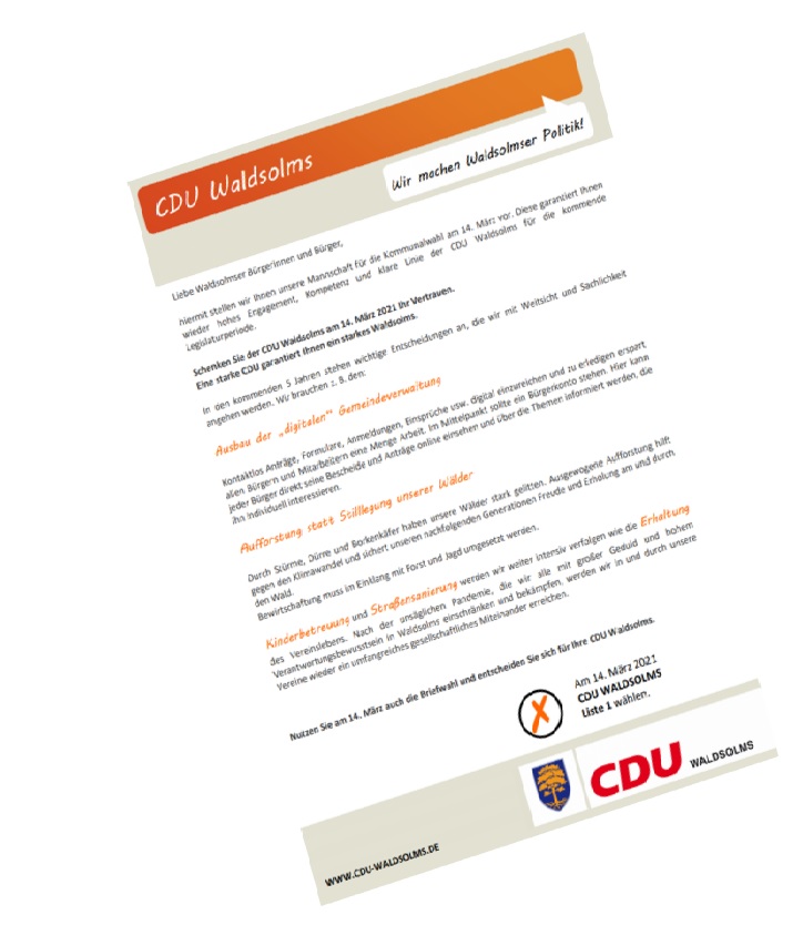Parteiprogramm CDU Waldsolms